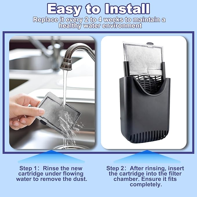 10 Pack Small Filter Cartridges for Aqueon,Small Fish Tank Replacement Filter for Aqueon QuietFlow E Internal Power Filter Size 10 and MiniBow Aquarium Filters Size 1, 2.5 and 5 Gallon