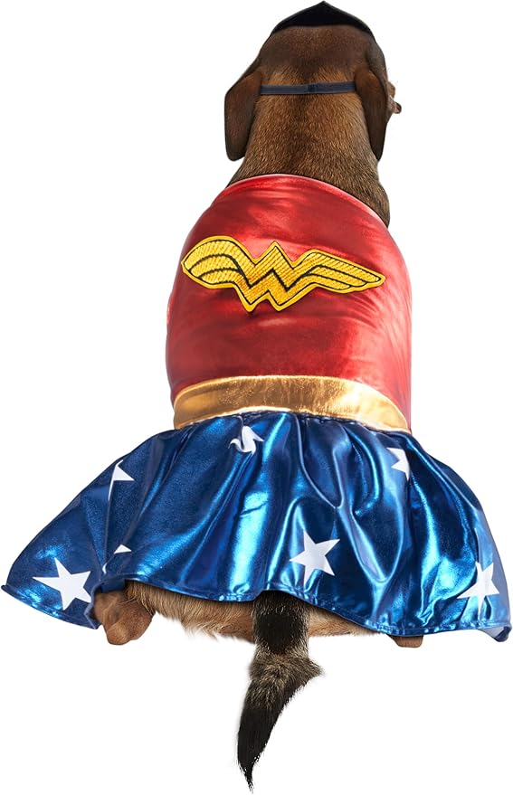 DC Comics: Wonder Woman Pet Costume for For Dogs or Cats by Rubies, XL