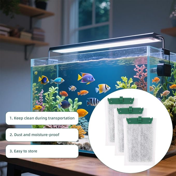 16pcs Medium Replacement Filter Cartridges Compatible with Tetra Whisper Bio-Bag, Fish Tank Parts Accessories for 10i IQ10 PF10 ReptoFilter, 5-10 Gallon Aquarium Filter Cartridges