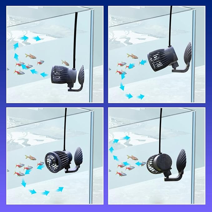 CONQUERALL 660-4700GPH 28W DC 24V Energy Saving Large Flow Wave Maker Controllable Multi Wave Suit for Marine Aquarium Tropical Fish and Reef Tank