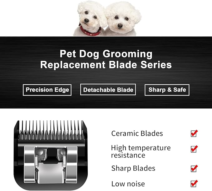 30 Blades Dog Grooming Blades Compatible with Andis/Oster A5/Wahl KM-10 Series Dog Clippers,Detachable Dog Clipper Replacement Blades,Black,(30#/2PCS)