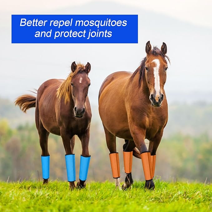 8 Pcs Mesh Fly Boots for Horse Breathable Mesh Horse Boots Protective Horse Leg Wraps Horse Leggings for Preventing Flies and Mosquitoes Bites (Light Pink, Dark Pink)