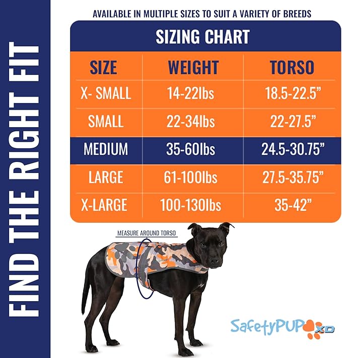 Dog Reflective Vest – Hi-Vis Fluorescent Visibility That Helps to Safeguard Your Pet On/Off Leash in Urban & Rural Areas (Camo, Medium)