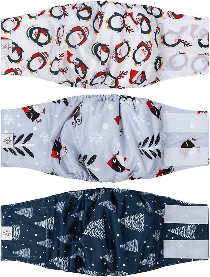 CuteBone Dog Diapers Male Medium for Christmas DM16M