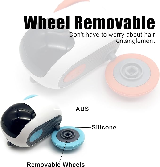 1pc Interactive Automatic Remote Control Cat Mice Car Toy and 1pc Smart Electric Moving Speedy Cat Ball Toy with Feather Tail, Suitable for Dogs, Keep Busy, Stimulating, Rechargeable (Blue)