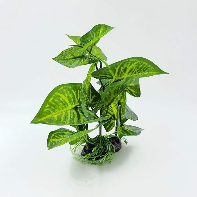 CNZ® Aquarium Fish Tank Green Lifelike Underwater Plastic Plant Aquatic Water Grass Decor (Small, 9-inch)