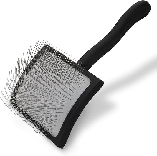 Chris Christensen Big K Dog Slicker Brush for Dogs (Goldendoodles, Labradoodles, Poodles), Groom Like a Professional, Fluff Detangle Style, Saves Time Energy, Black, Large