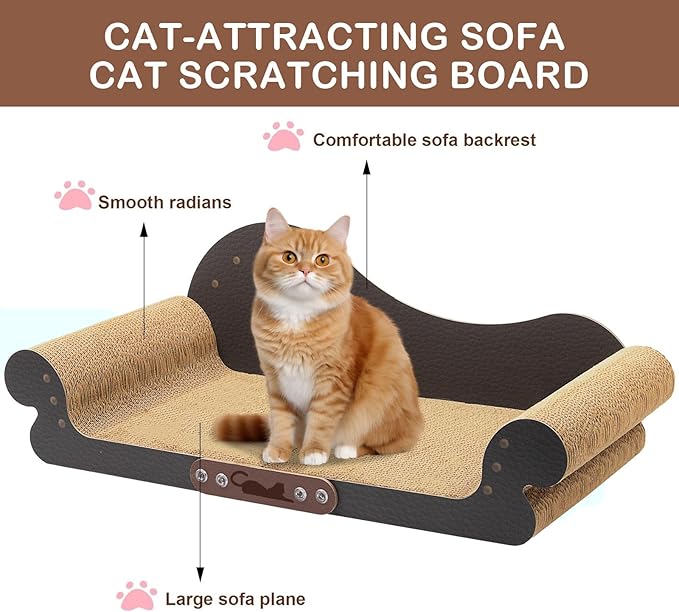 Cat Scratcher Couch Cat Scratching Bed Large Cat Scratcher Bed Cat Lounge Bed Scratching Pad for Indoor Cats