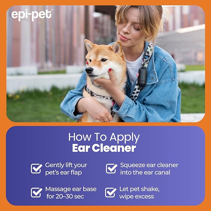 Dog & Cat Ear Cleaner Solution with Aloe Vera & Tea Tree Oil – Removes Itchy Ear Wax, Debris, Odor – Ears Wash, Drops & Flush for Pets, Dog Ears Cleaning, Cat Cleaner, 16 oz- 2 Gallons