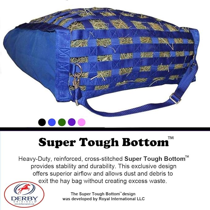 Derby Originals Front Web Slow Feeder Horse Hay Bag Super Tough Bottom with 6 Month Warranty