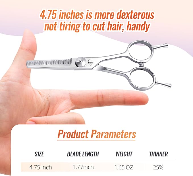 Dog Grooming Scissors: 4.75" Pet Thinning Shears Made Of Advanced Stainless Steel Alloy for Trimming Dogs Cats and Other Pets Face and Paws