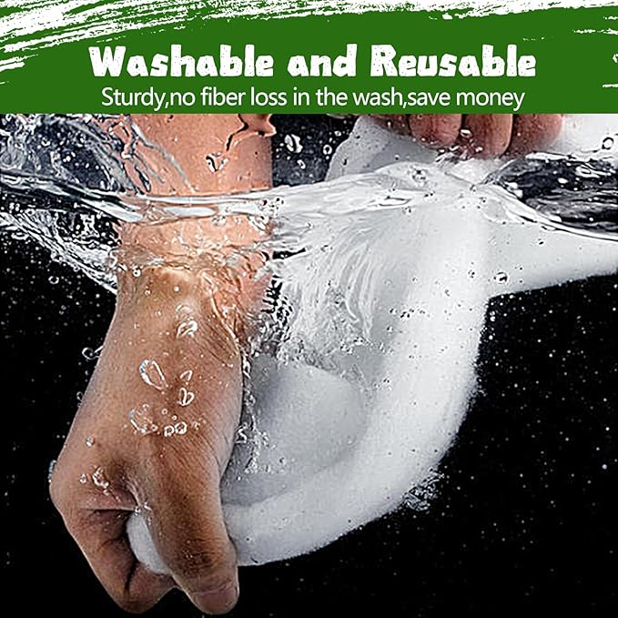 Aquarium Filter Floss 12 * 72 Inches,Dual Density Aquarium Filter Pad,Pond Filter Pad,Filter Media for Crystal Clear Water,Safe for Fish/Reef/Turtles