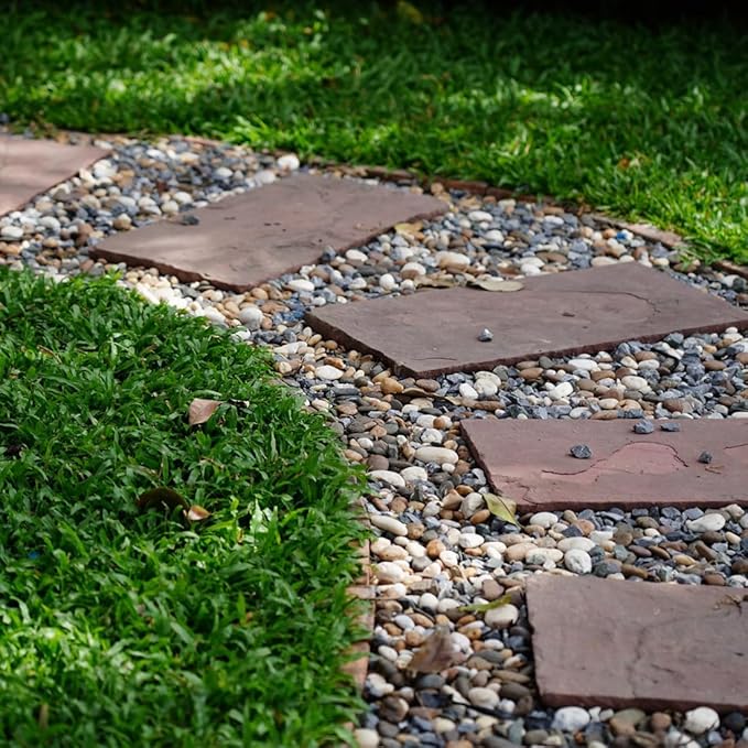 5lbs Natural River Rocks for Plants, 3/8" Aquarium Gravel Decorative Polished Mixed Pebbles for Fish Tank, Gardening, Flower Pots, Vase Fillers, Indoor Water Fountains, Landscaping