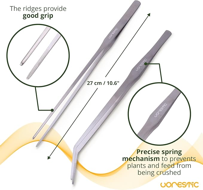 4Pcs Aquascaping Tools, Terrarium Tools, Aquarium Tools Set with Stainless Steel Aquarium Tweezers, Aquarium Scissors and Spatula - Aquascape Tools Set for Trimming, Maintenance