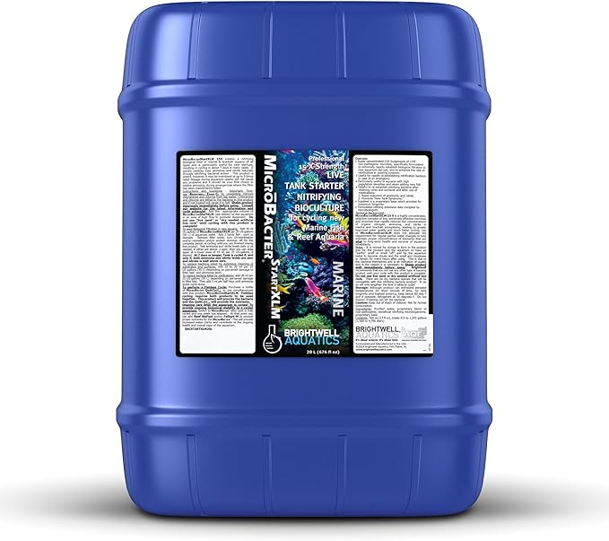 Brightwell Aquatics MicroBacter Start XLM - Concentrated Freshwater Nitrifying Bacteria - Quick Start Fish Tank Starter, Lift Microbe Levels & Water Filtering - Aquarium Water Treatments, 5.28 GAL