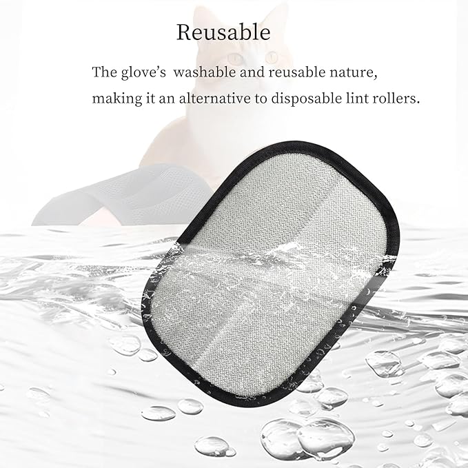 3PC Pet Hair Removal Glove for Cats & Dogs, 2025 Newly Upgraded Five-Finger Electrostatic Pet Hair Gloves, Reusable Pet Hair Remover Tool for Furniture, Car, Couch, Carpet, Clothes