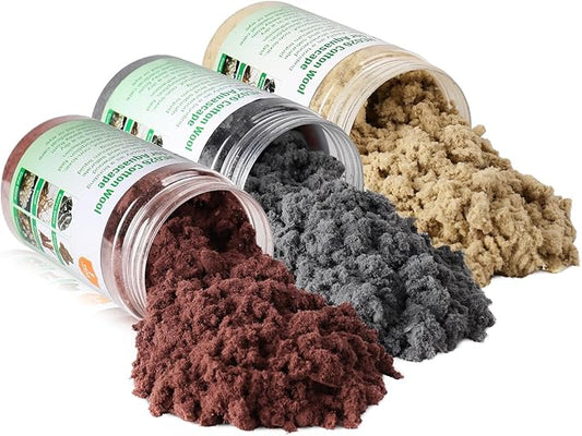 Cotton Wool for Aquascape - Gap Filler Cotton for Rocks & Wood | Aquarium Safe Bonding Material | Secure Adhesive Helper(Gray (Seiryu Stone Color))