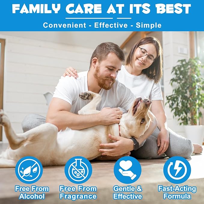 Dog Ear Infection Treatment, Cat & Dog Ear Cleaner for Itchy Relief, Antiseptic,Waxing,Cleansing, Ear Mite Treatment for Dog Cats, Yeast Ears Infection Treatment for Dogs, 2.02fl.oz