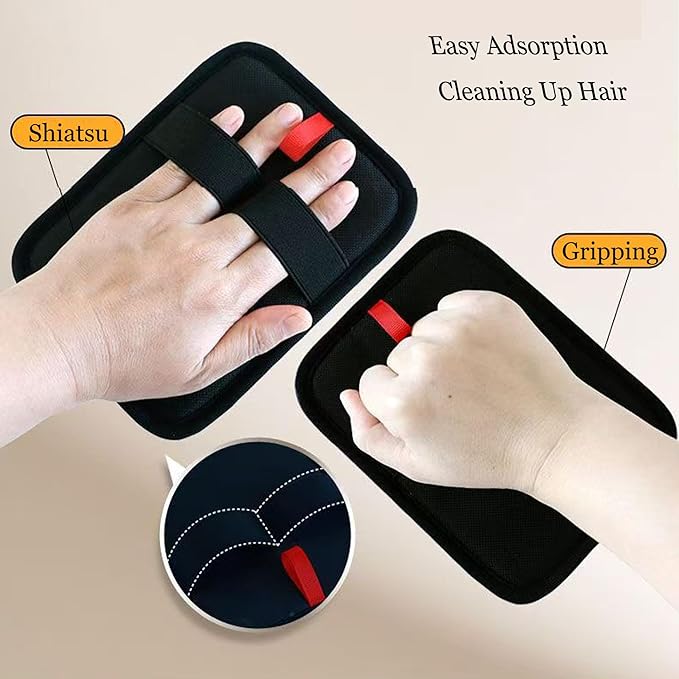 2 PCS Pet Hair Removal Gloves - Electrostatic Pet Hair Remover - Electrostatic Removal Gloves for Couch, Furniture, Carpet, Curtain - Reusable Grooming Glove for Cat & Dog