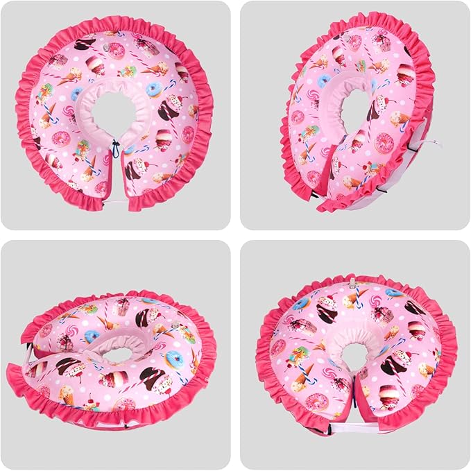 CuteBone Inflatable Dog Collar Alternative for Large Dogs After Surgery-Double Adjustable Neck Range P23SO00102XL