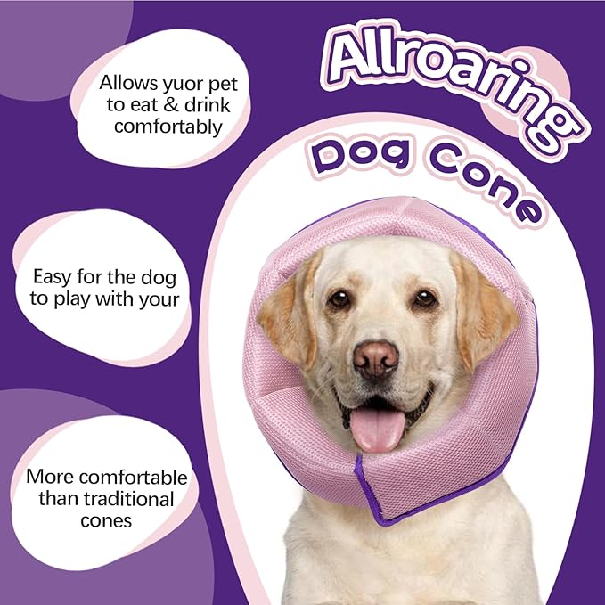 Dog Cone Collar Soft Cone for Medium Dogs After Surgery Adjustable Elizabethan Collar for Dogs to Stop Licking Wounds, Biting Stitches Professional Pet Recovery Cones E-Collar for Dog