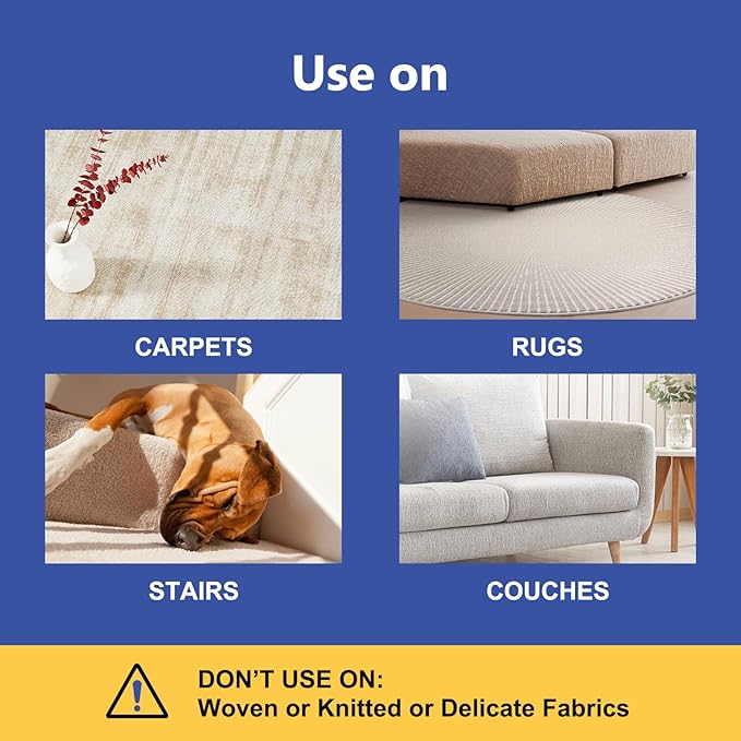 12”Wide Large Metal Carpet Rake Pet Hair Removal Broom, 54" Thicker Handle Low Pile Carpet Brush, Dog Cat Pet Hair Remover, Embedded Fur Pro Clean Removal Tool, Rug Couch Stair Scraper