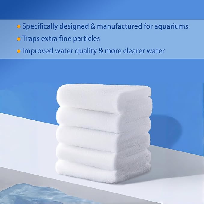 Aquarium Filter Media, Newly Premium Filter Pads for Aquarium, 94X16 inch,Aquarium Filter Floss for Fish Tank Sponge Pad Foam Filter Accessories for Pond