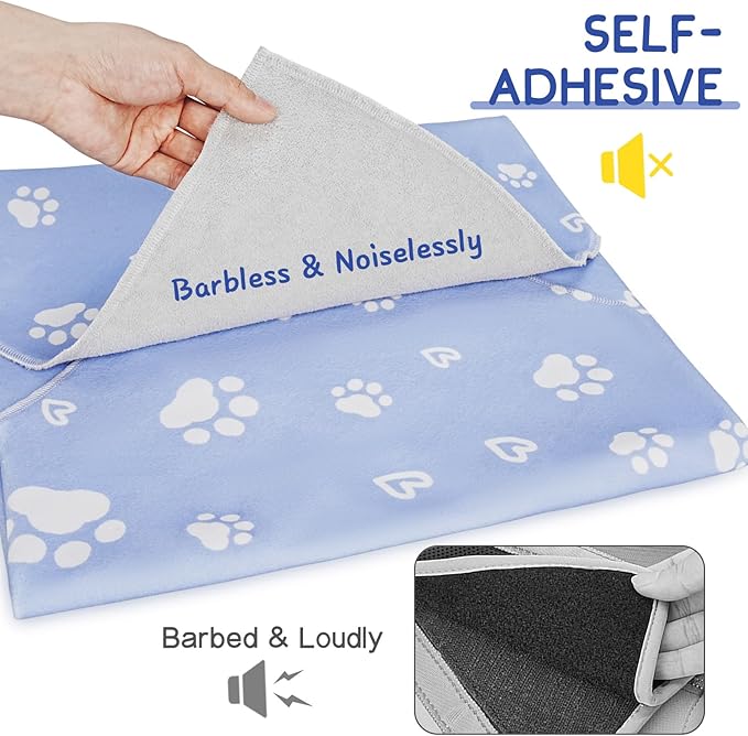 Cat Wrap for Cutting Nails, Self-Adhesive for Grooming, Anti-Scratch Cat Swaddle Wrap for Medicine, Nail Clipping, Teeth Brushing, Ear Cleaning
