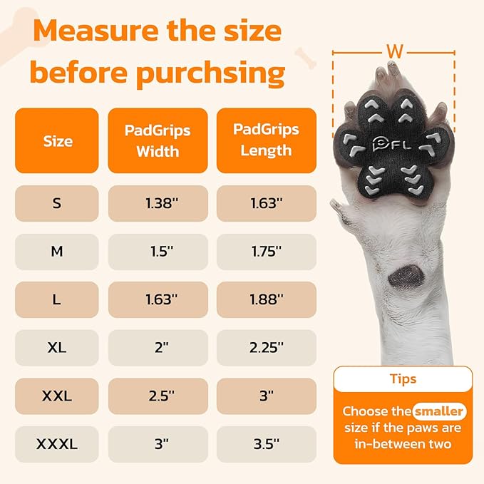 Anti Slip Dog Paw Protector Pads for Senior Dogs, Paw Pads for Dogs Traction, Disposable Self Adhesive Paw Grips for Old Dog on Slippery Hardwood Floor, Black 12 Sets (48pcs) XXXL(80+lbs)