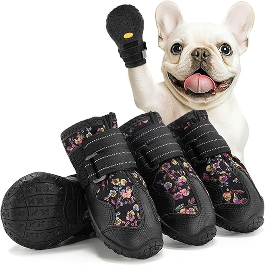 Dog Shoes for Medium Dogs, Large Dog Boots for Winter Snow, Hot Pavement, Dog Booties & Paw Protectors Size 3