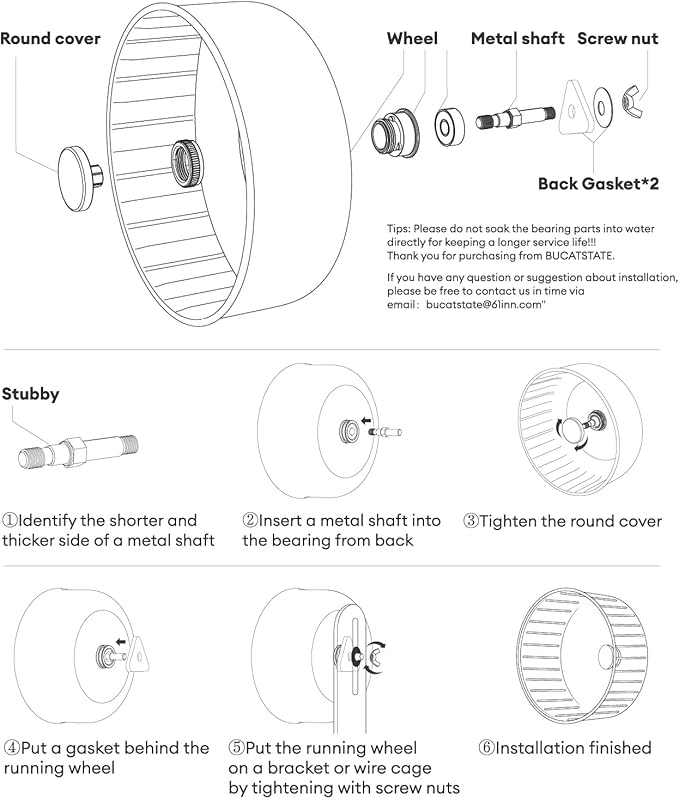 BUCATSTATE Hamster Wheel Silent, 5.5in Exercise Running Whees Quiet Spinner Mouse Wheels for Gerbil Dwarf Syrian Hamster Rat Mice