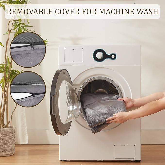 Bedfolks Orthopedic Dog Bed, Waterproof Dog Sofa Bed for Large Dogs, Egg Foam Pet Couch Bed with Removable Washable Cover and Nonslip Bottom, Dark Grey