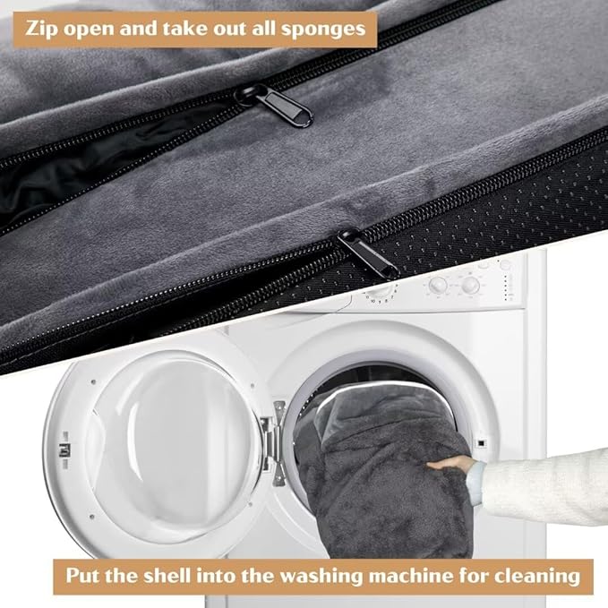 Comfort Expression XL Dog Bed with Bolster, Waterproof Orthopedic Foam Dog Beds for Extra Large Dogs, Washable Dogs Sofa Pet Bed with Removable Cover & Non-Slip Bottom(X-Large,Dark Grey)