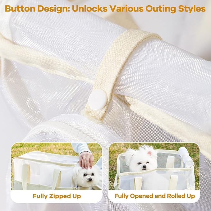 Dog Purse Carrier for Small Dogs Cat Kitty Puppy Rabbit Bunny Dog Cat Bag Carrier for Animals up to 22lbs Soft Sided, Collapsible Pet Carrier Sling for Outing Travel Vet-Sky Blue