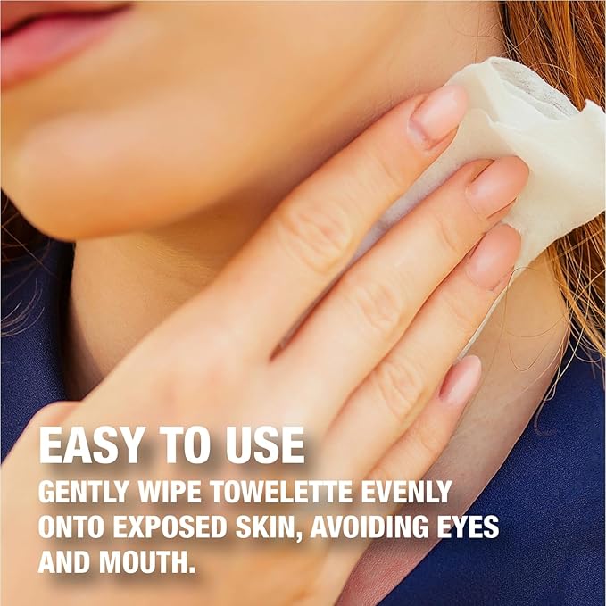 CoreTex Bug X FR DEET-Free Insect Repellent Wipes - Pack of 25 Single-Use, Naturally Derived Geranium Oil Bug Wipes - Protects Against Flies, Fleas & Mosquitoes - Travel Mosquito Repellent Towelettes