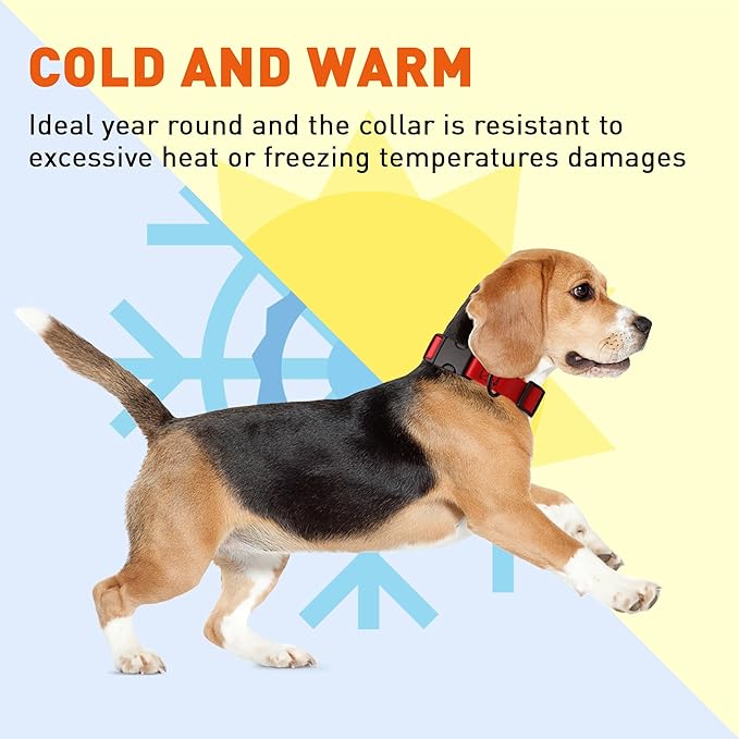 Dogline Biothane Waterproof Dog Collar with Quick Release Buckle Strong Coated Nylon Webbing with Odor- Proof for Easy Care Easy to Clean Fits Small Medium Large Dogs, Red 5/8" W 9-14" L