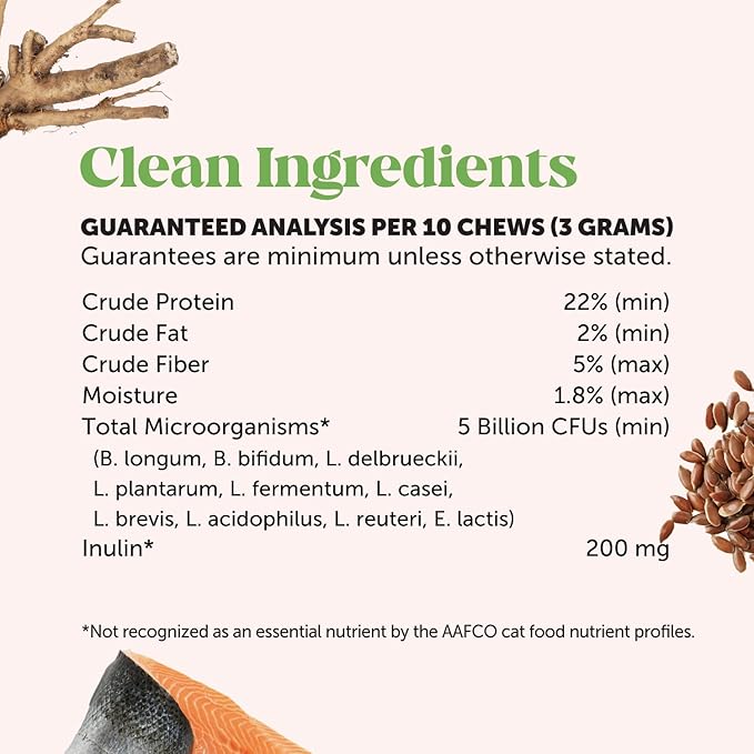 Digestive Probiotic Powder Supplement for Cats - Digestive Support + Gut Health, Probiotic for Cats, Cat Constipation Relief, Bowel Support, Immunity & Overall Health - 120 Scoops