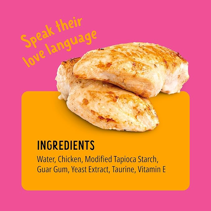 BONKERS Mixx, Wet Lickable Tube Tender Chicken Flavor Cat Treats, Real Meat Treats, Treats for Training or Food Topper, for All Breeds and Ages, Value Pack (15 Pack, 60 Tubes)