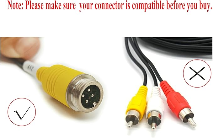 Bus Truck Vehicle Backup Cameras Wide View Angle cab cam Rearview Reverse Waterproof Night Vision 4 PIN Cam for Travel Trailer/Pickup/Van/RV Camper/Motor Home (12V,package not include extension cable)