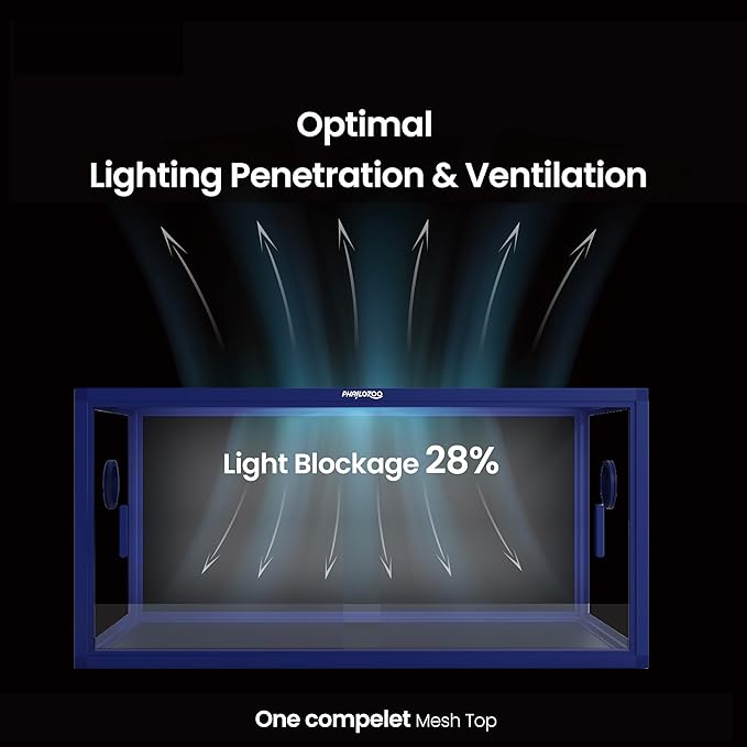 50 Gallon Bearded Dragon Tank, Reptile Enclosure for Easy Maintenance, Front Opening Reptile Tank with Top Screen Ventilation & Glass Sliding Door 36''x18''x18''