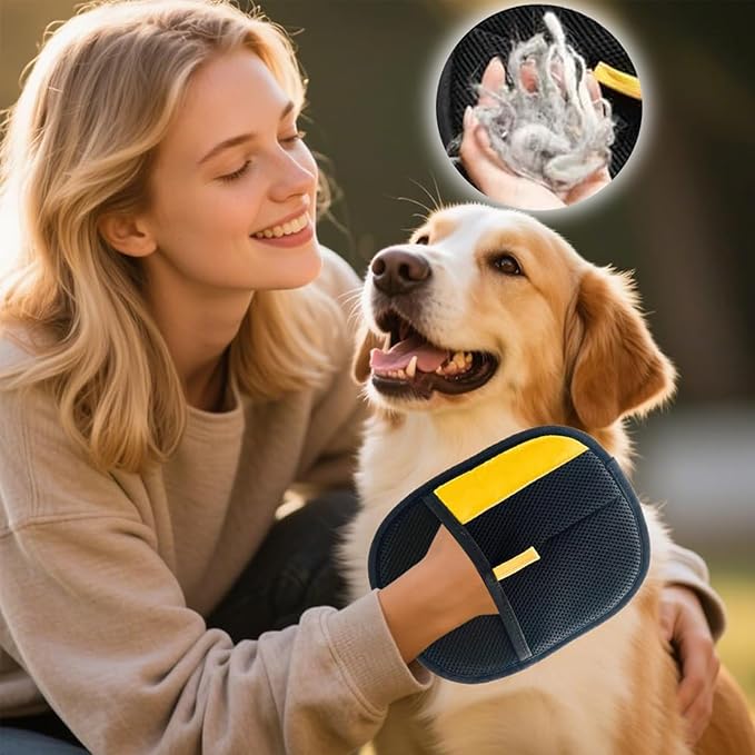 3pc Pet Hair Removal Glove,Pet Grooming Gloves,Cat Grooming for Hair Removal,Versatile Reusable Pet Hair Remover Glove