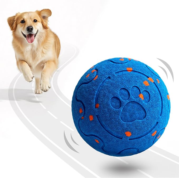 Dog Balls: Interactive Dog Ball Auto Rolling - Interactive Dog Toys for Aggressive Chewers - Bouncy & Throwable, Type-C Rechargeable, Washable, for Small & Medium & Large Dogs – Blue