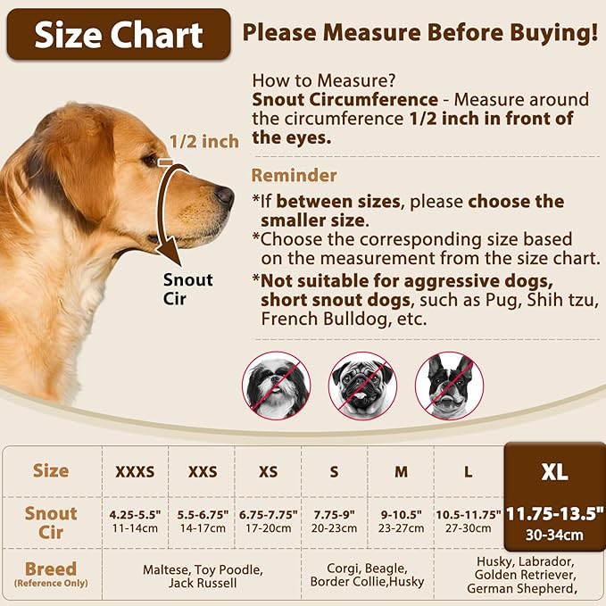 Crazy Felix Nylon Dog Muzzle for Small Medium Large Dogs Poodle Labrador Golden Retriever Doberman, Air Mesh Breathable and Drinkable Pet Mouth Guard for Anti-Biting Chewing Scavenging(XL, Blue)