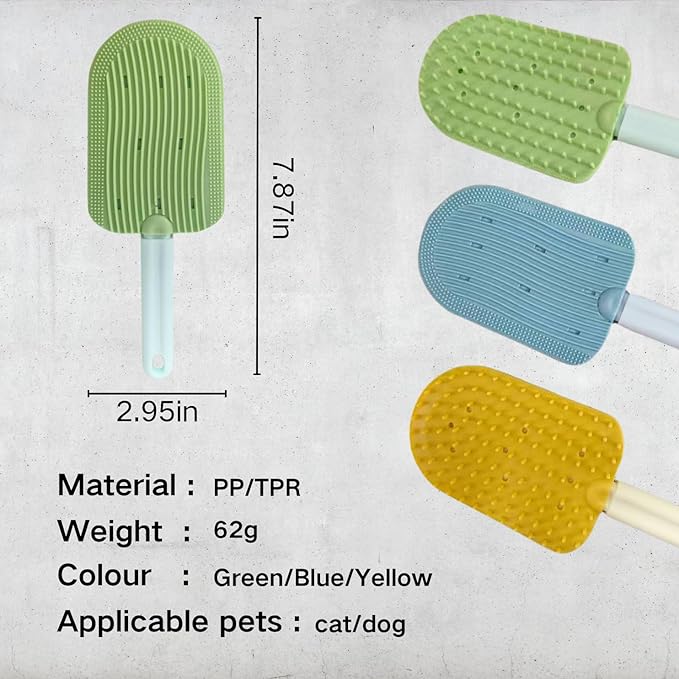 Cat Brush for Shedding,Cat Brushes for Indoor cats,Soft Comb, Short or Long Haired Cats,Pet Grooming,Bath and Massage Brush(3 pcs)