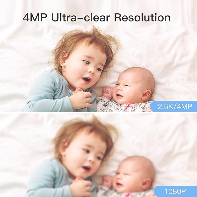 ARENTI 5G Indoor Security Camera, 4MP Pet Camera with Speaker for Dog/Cat, Baby Monitor with Phone App, Dual-Band WiFi, Auto Tracking, Super Night Vision, 2-Way Talk, Cloud & SD Card Storage(P2Q 2PC)