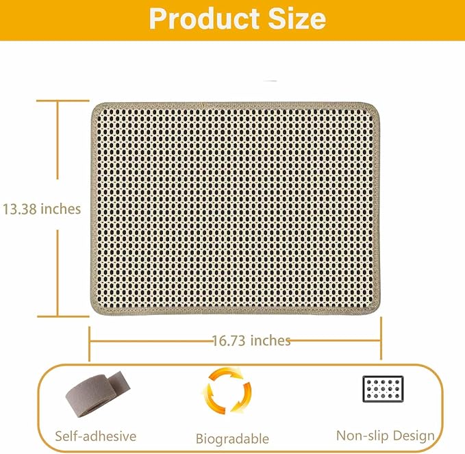 Cat Nail File Scratcher Wrapped Around a Scratching Post, Scratch Pad with 80 Aluminum Oxide Grit, Helps Trim Cat's Nails