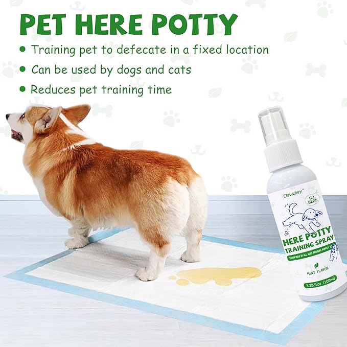 Dog Potty Spray Set, No-Go Spray & Potty Training Spray, Puppy Essentials, Stops Urination & Marking, Indoor and Outdoor Use (3.38 fl oz)