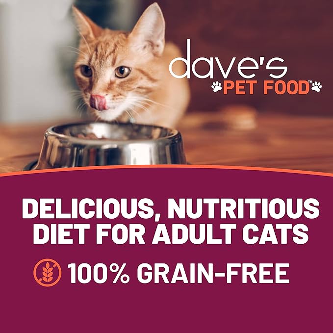 Dave's Pet Food Grain Free Wet Cat Food (Chicken & Whitefish), Made in Canada Naturally Healthy Canned Cat Food, 5.5 oz Cans (24 Pack)