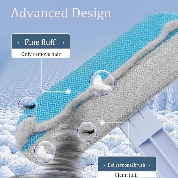 Dog Hair Remover for Couch Reusable Pet Hair Remover Brush 23in Long Handle for Furniture, Couch, Carpet, Clothes