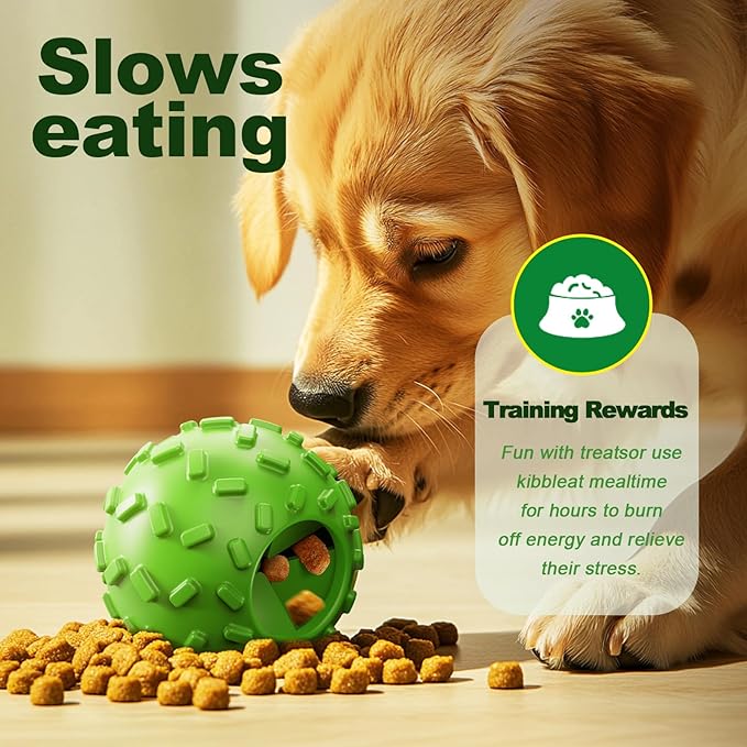 Dog Puzzle Toy 2 Pack – Cognitive Dog Treat Toy,Interactive Dog Toys for Treat Dispensing, Slow Feeder for Mental Stimulation & Anxiety Relief, Puppy Training Toy, Natural Rubber